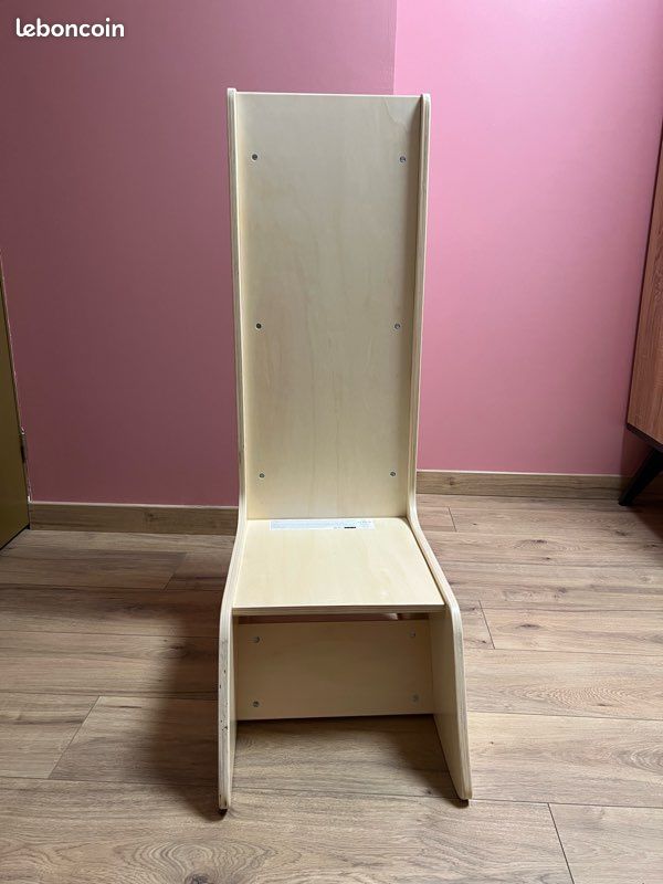 Toboggan d’intérieur en bois KiddyMoon – 2 en 1 toboggan / chaise – Très bon état (image 3)