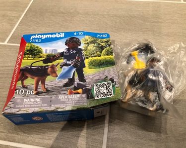 Playmobil 71162 Policier avec Chien de Recherche Jeux Jouets