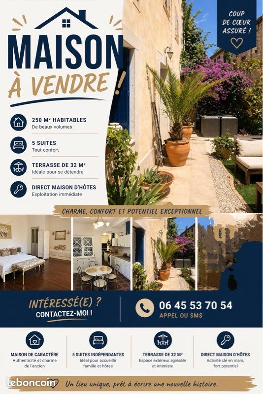 Maison 8 pièces 250 m² · à Ferrals-les-Corbières · 250 m² · 286 000 €