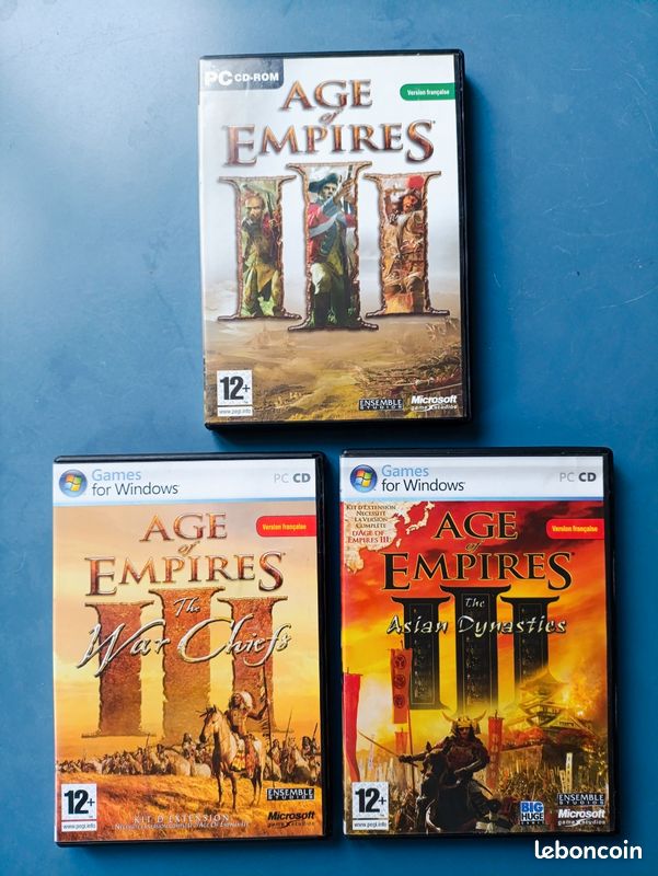 Extensions Age Of Empires III: The Asian Dynasties + The War Chiefs - Version Complète PC, Très Bon état