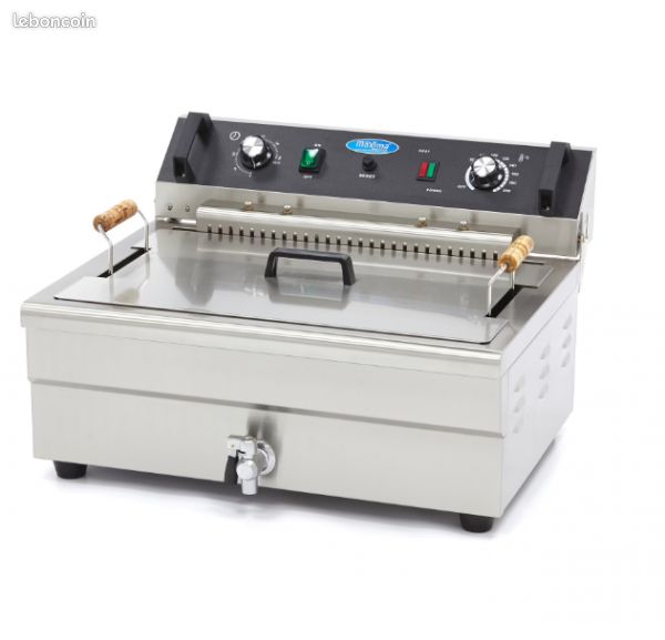đ Friteuse 20 L inox professionnelle â neuve, avec robinet de vidange (image 4)