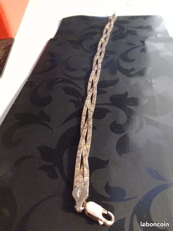 Bracelet tressé en argent 925 (image 1)