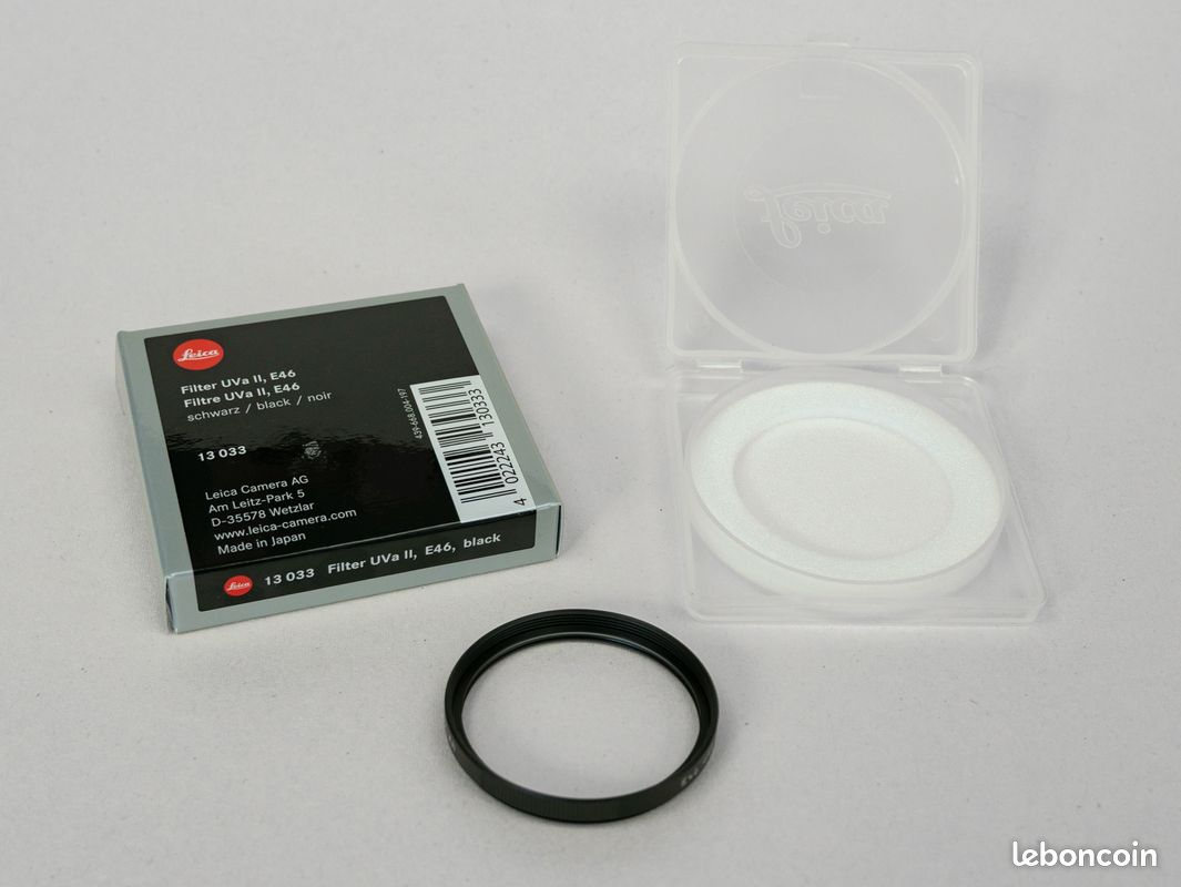 Filtre UV Leica UVa II E46 Argent - #13034 - Fabriqué Au Japon - NEUF