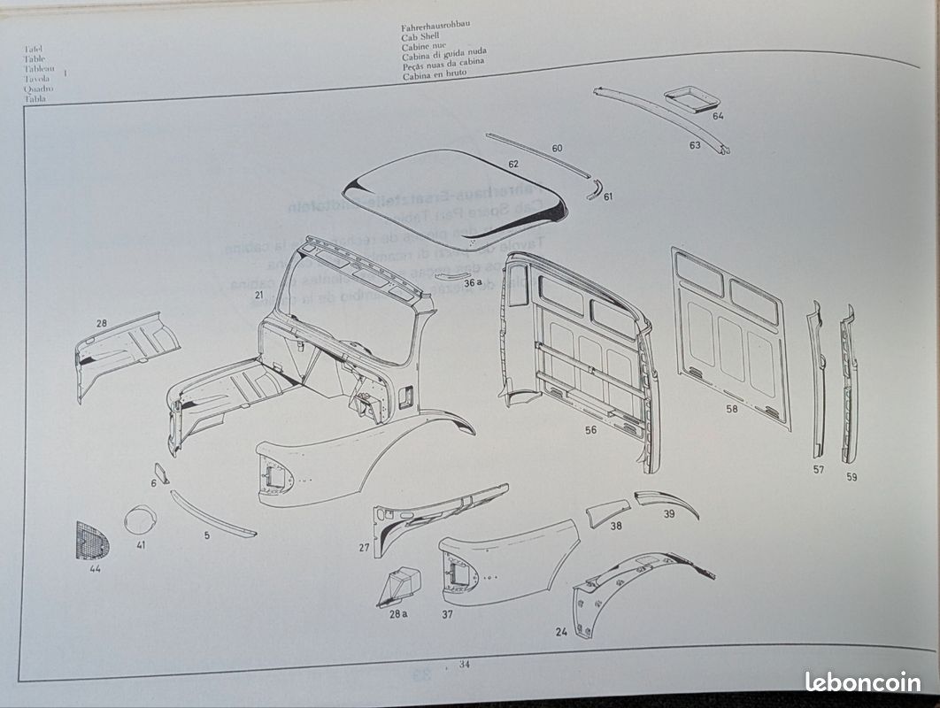 Ancien catalogue pièces détachées MERCEDES-BENZ Type 347 (image 3)
