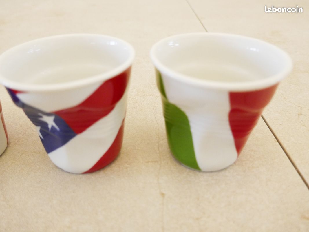 Mug REVOL Drapeau Français Froissé - Tasse à Expresso 8cl Neuf, Fabriqué En France