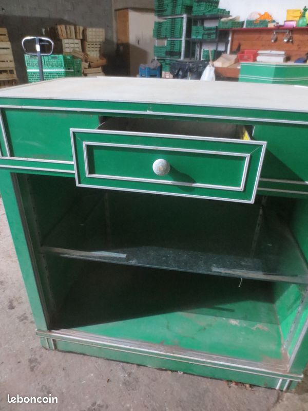 Meuble bas vert a repeindre (image 6)