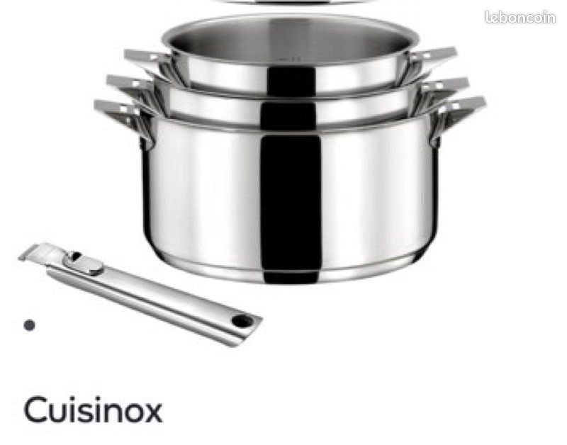 Lot De 4 Casseroles Tefal 16/18/20 Cm + Poignée Amovible - Compatible Induction - Acier Inox