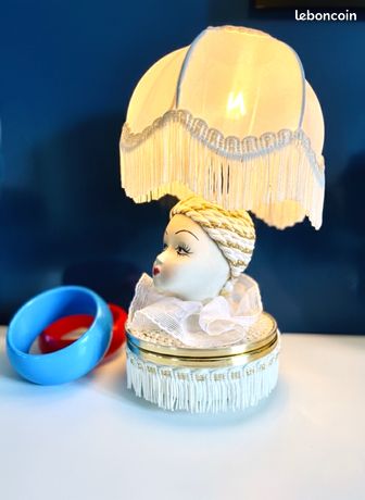 Lampe de Chevet Dresden Vintage en Porcelaine, Dresde, Allemagne en vente sur