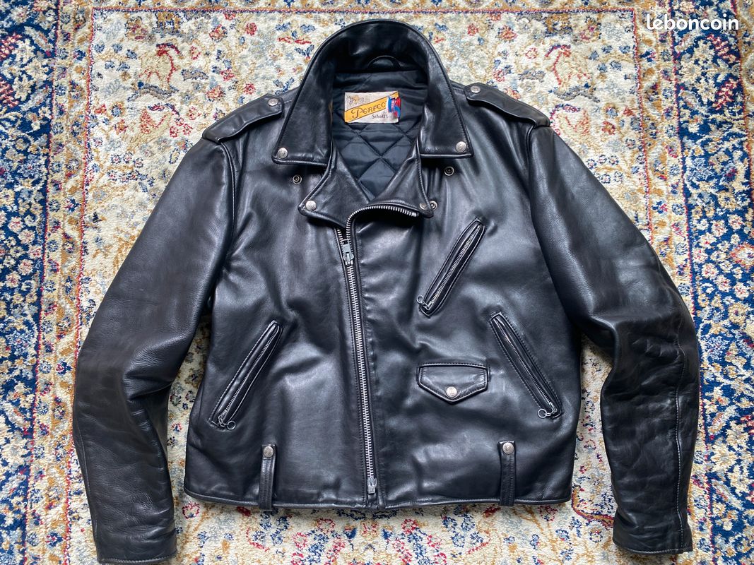 Veste En Cuir Perfecto Par Schott - Taille 36 - Style Moto Classique