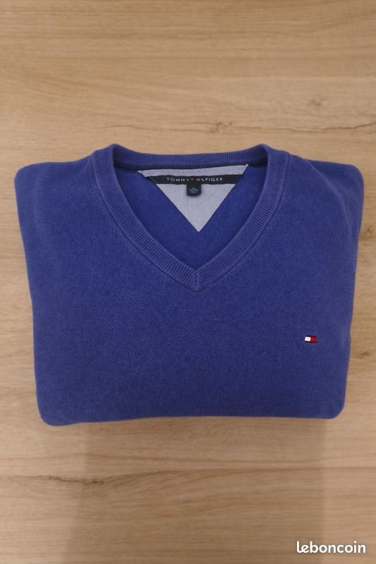 Pull Tommy Hilfiger homme bleu royal taille XL (image 1)