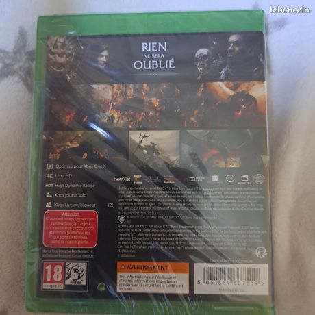 Jeu La Terre Du Milieu : L'Ombre Du Mordor - Xbox One - Neuf Sous Blister