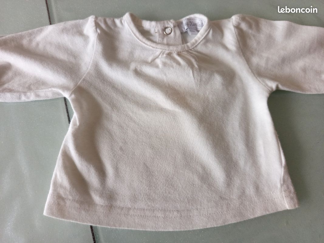 Haut ml blanc Petit Kimbaloo 0 Mois (mae1) (image 7)