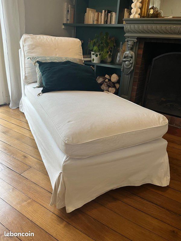 Méridienne - canapé IKEA (modèle Kivik) couleur blanc-beige léger (image 2)