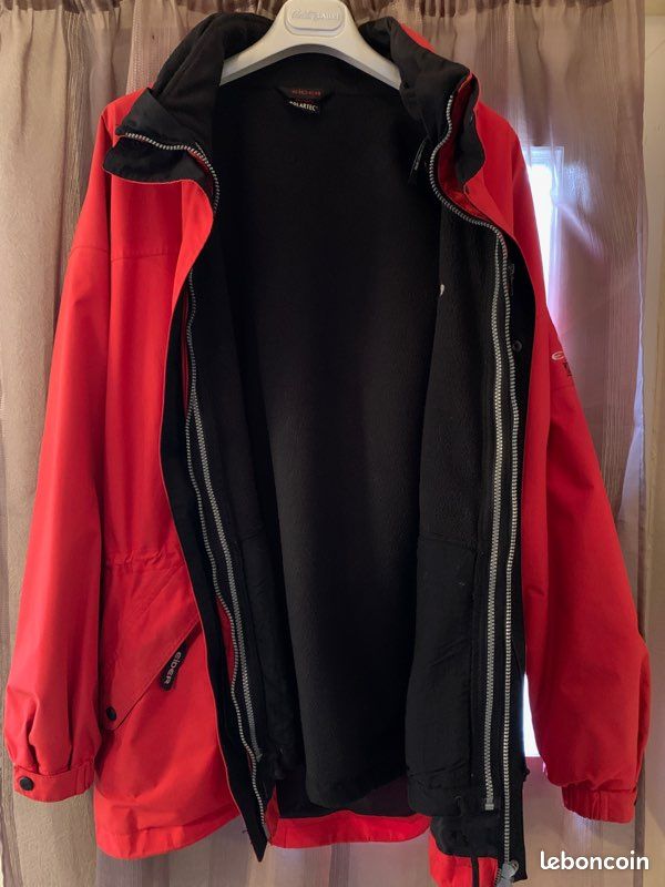 Vintage Veste XL rouge Gant à capuche - France