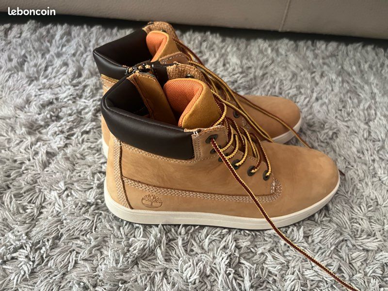 Timberland Davis Square 6-Inch Side Zip Junior A1UXF Wheat (image 2)