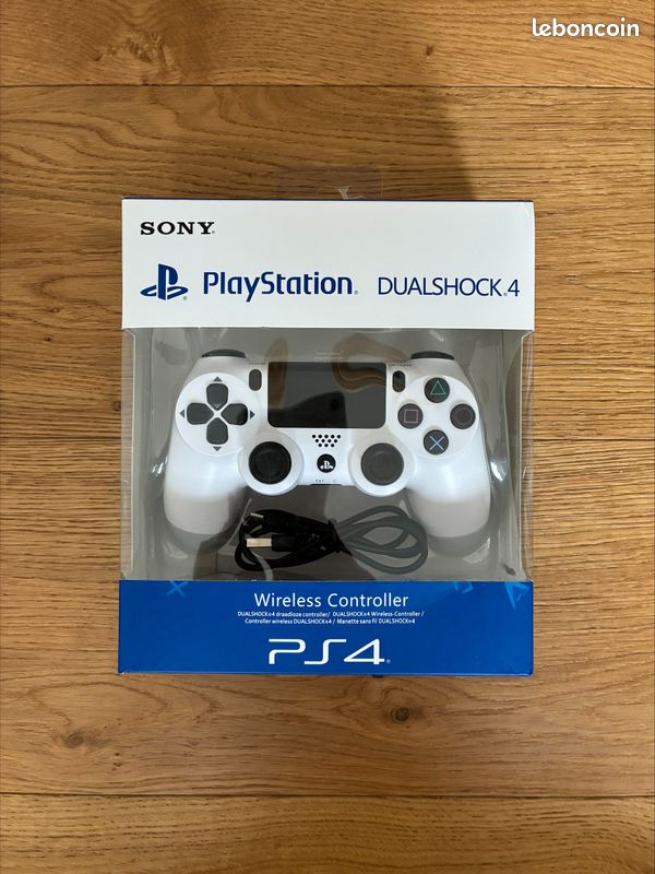 Manette PS4 Dualshock 4 Blanc Glacier V2 SONY : la manette à Prix