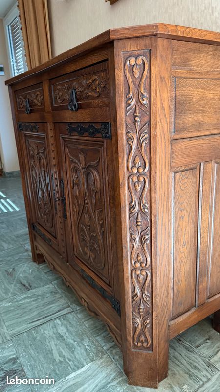 Enfilade, buffet bas en chêne massif (image 2)