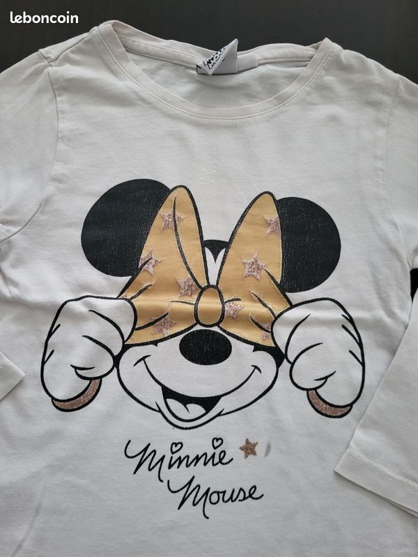 Pull de Noël fille rouge 4-5 ans Minnie DISNEY à Prix