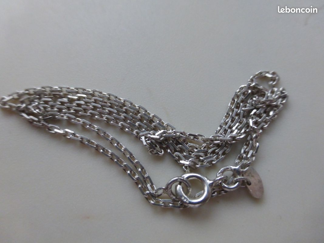 Gros Collier En Argent Massif Maille Marine - Orfèvre Murat Poinçon Minerve 98g