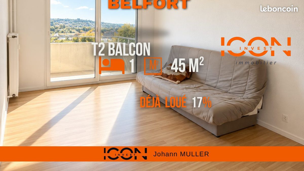 Appartement 2 pièces 44 m² · à Belfort · 44 m² · 24 900 €