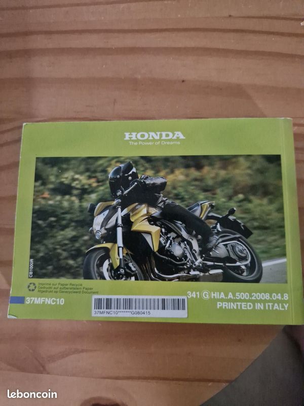 Manuel Conducteur CB1000R (image 2)