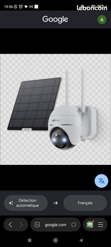 Camera Iegeek 4g non wifi solaire Blanche ZYG1 (image 1)
