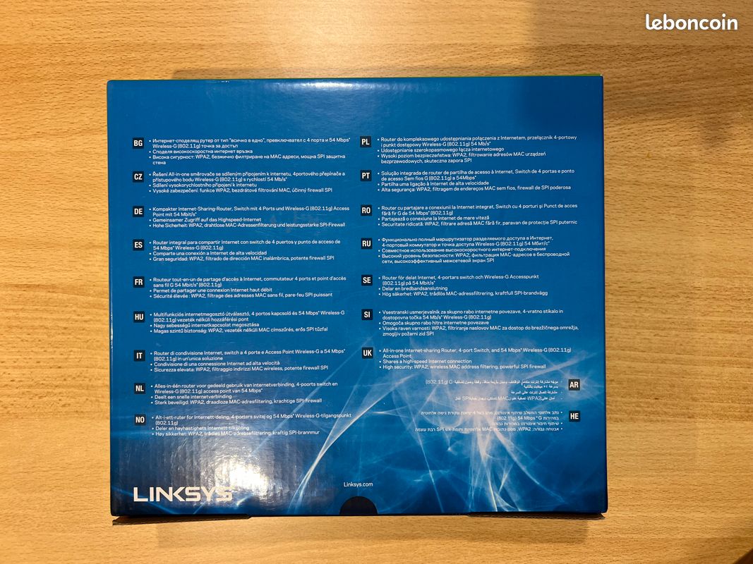 Routeur Linksys Wireless-G Broadband Router Basic Wireless (No. WRT54GL) (image 3)