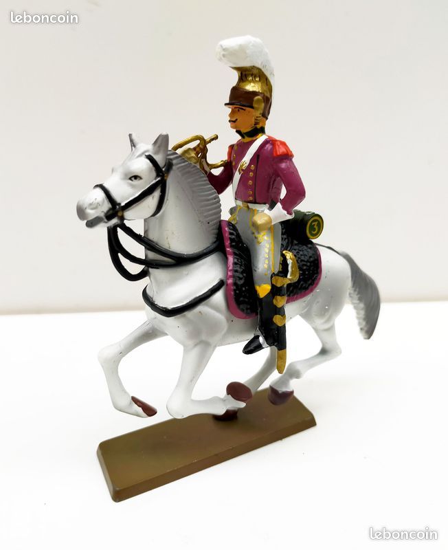 Figurine Starlux - Trompette Du 21e Dragons, Premier Empire, Plastique Peint 60mm