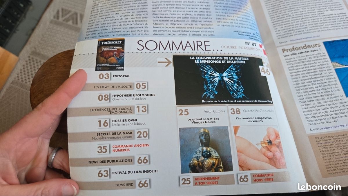 Magazine Top Secret N°87 octobre 2016 (image 2)
