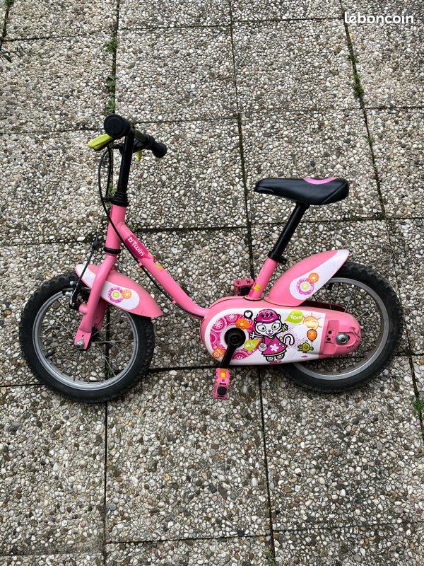Vélo Enfant 14 Pouces Rose Bobbin - Pour Fillette - Occasion - 1 Vitesse