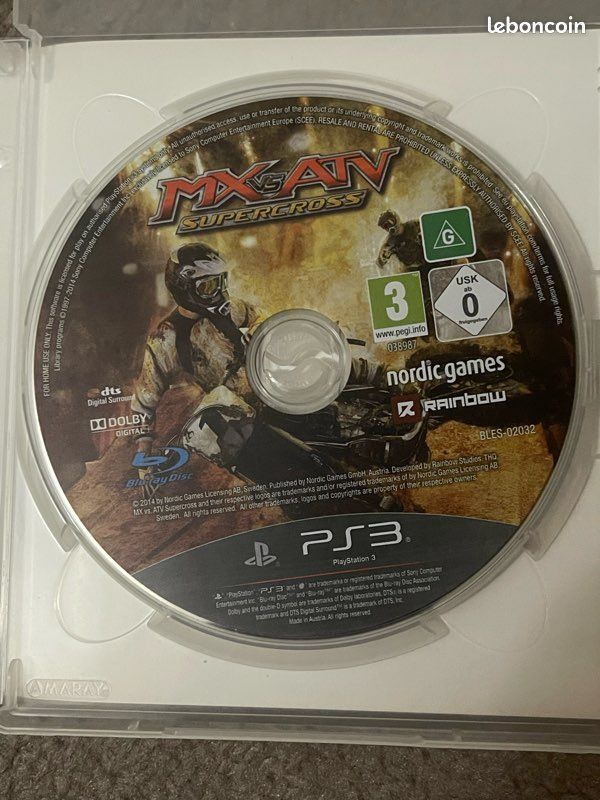 MX Vs ATV: Supercross - jeu vidéo Jeux PS3