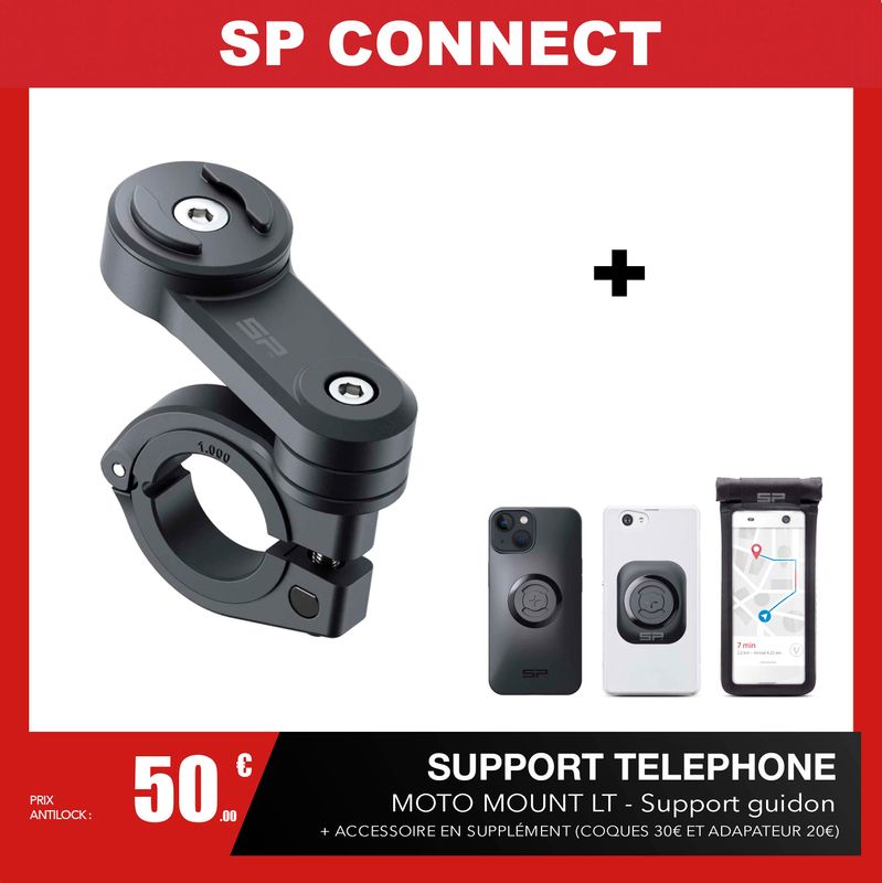 Support Téléphone SP CONNECT Moto/Scooter + Accessoires Coques - Équipement  moto