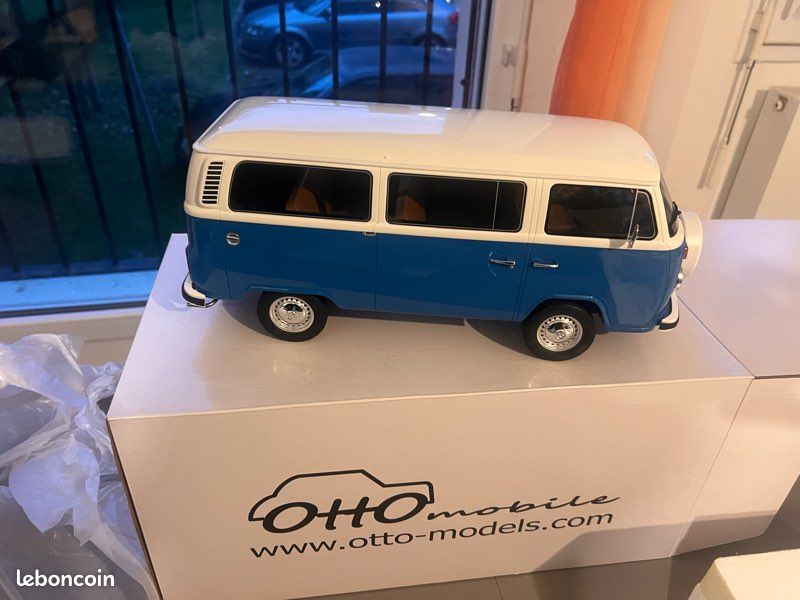 Volkswagen Kombi T2 Modèle 1/12 Ottomobile - Neuf, Couleur Bleu, Miniature Collection