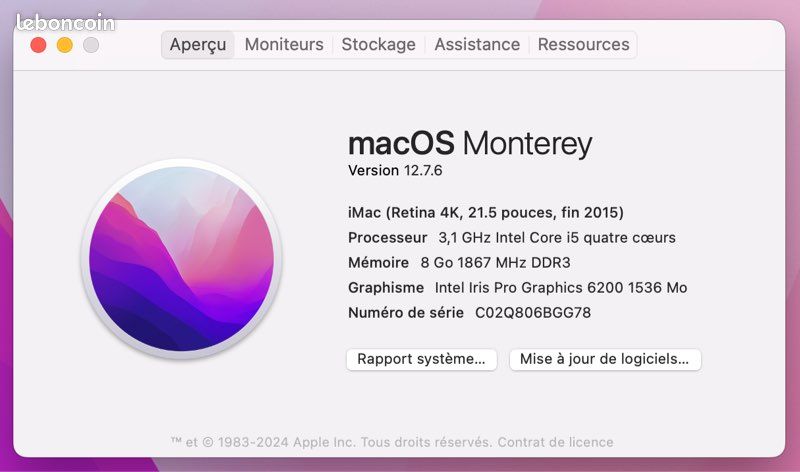 IMac Retina 4K 21.5 pouces (image 5)