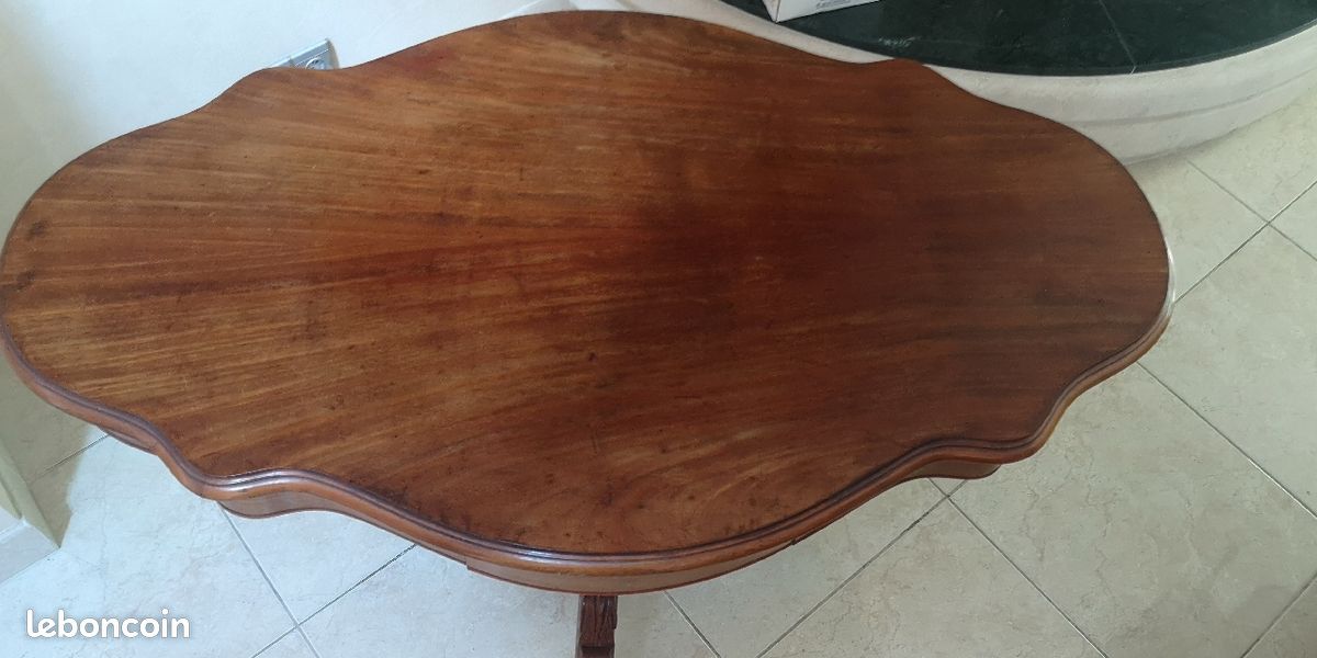 Très belle table ovoïde bois (image 2)