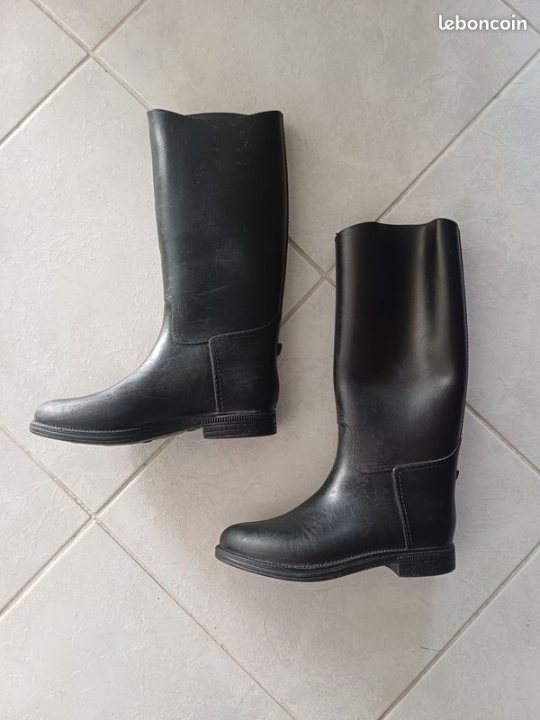Bottes équitation ou pluie caoutchouc (image 1)