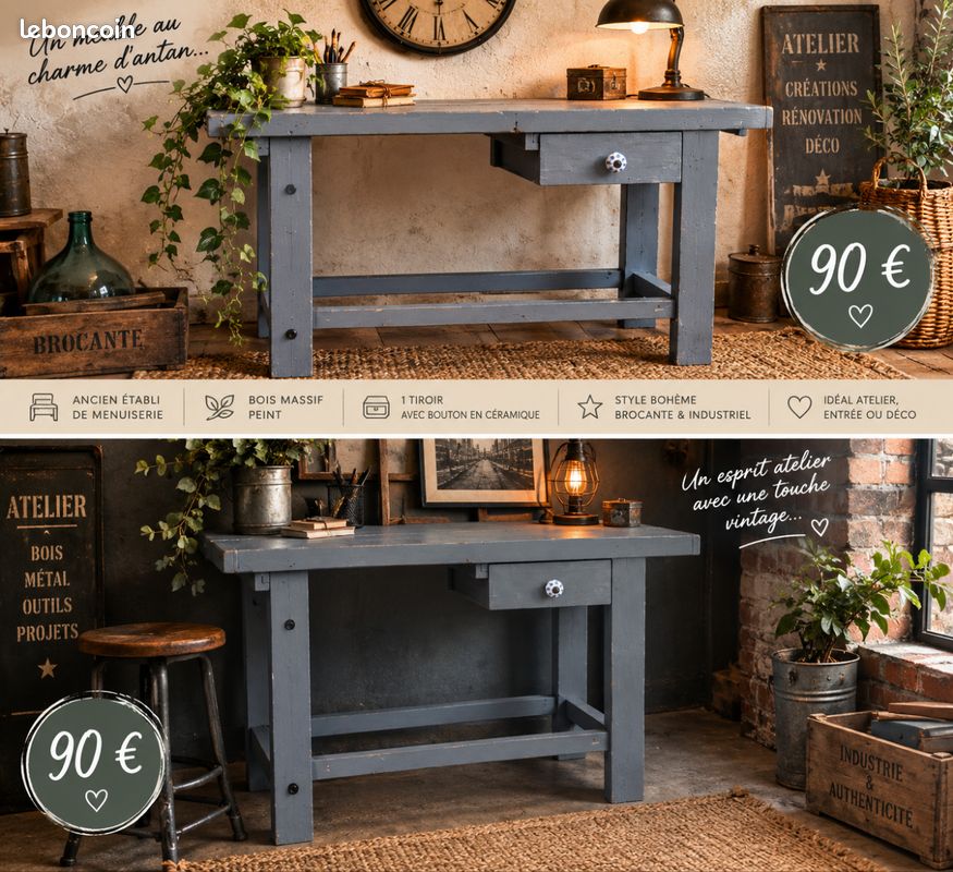 Établi ancien vintage (image 3)