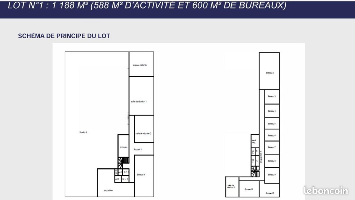 Local bureaux 1 188 m² (image 10)