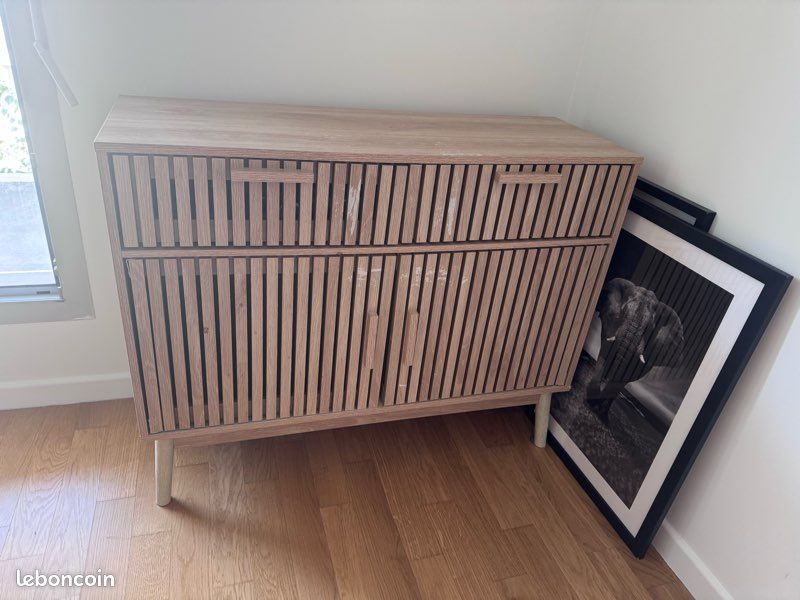 URGENT - Commode design cannelée chêne (image 1)