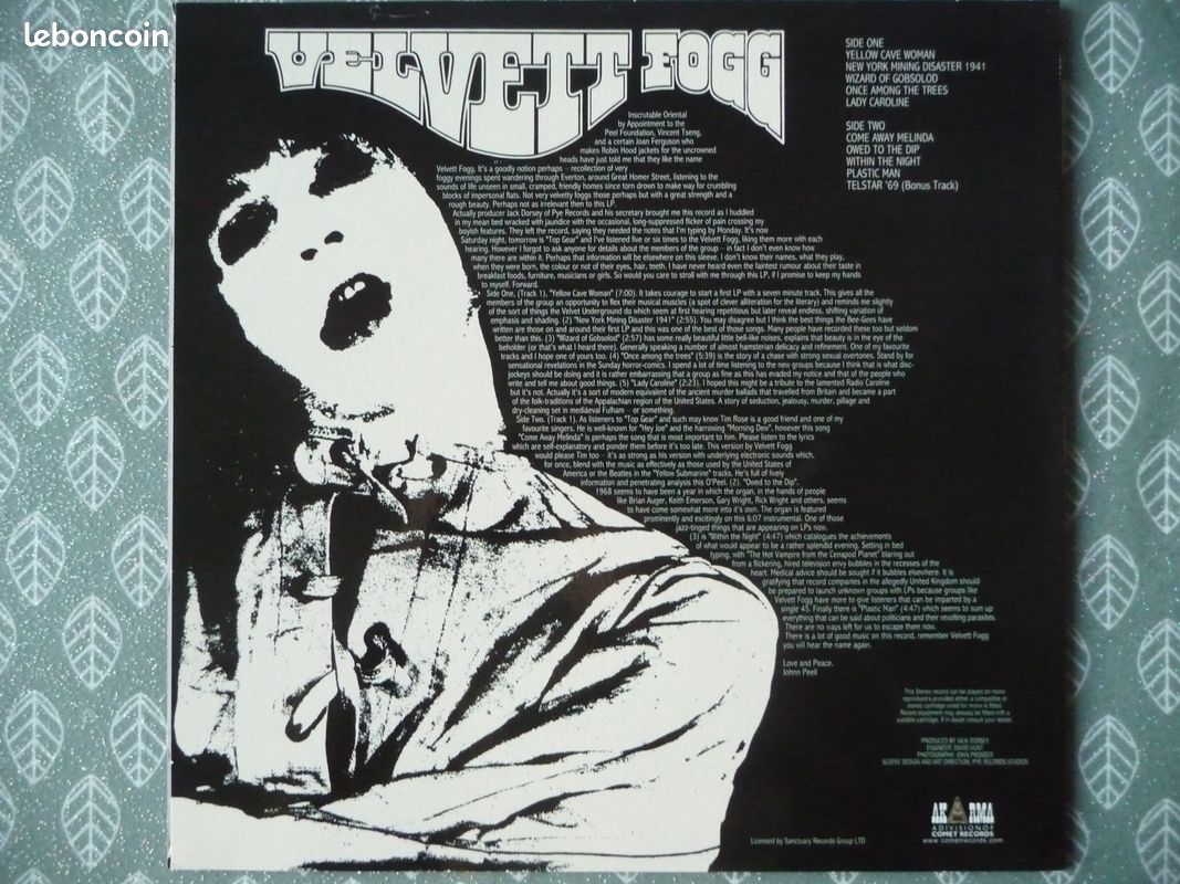 Vinyle VELVETT FOG Psychedelic Rock (image 2)