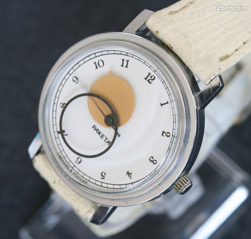 Raketa Copernic vintage Montre mécanique russe Cadran blanc et doré (image 3)