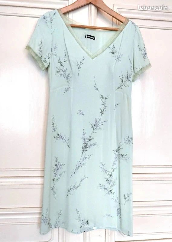 Robe Longue Cacharel Taille 42 - Grisée - 120 Cm Avec Boutons Devant - Occasion Parfait État - Made In France