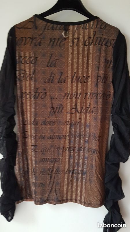 Chemise bleue avec broderies et applications - Save The Queen