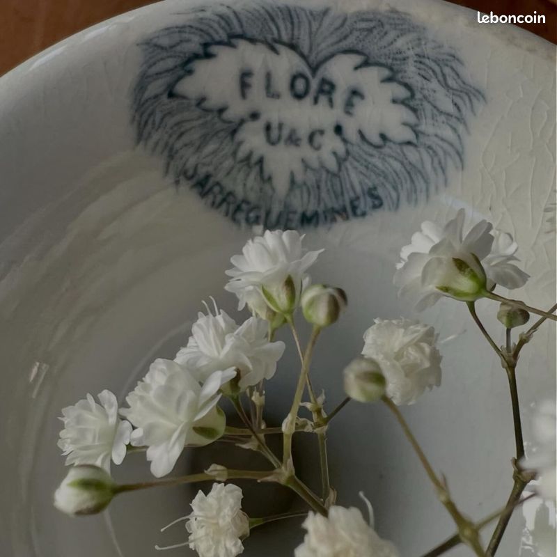 Sublime compotier ancien - Flore Sarreguemines (image 9)