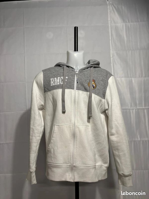 Sweat à Capuche Real Madrid – Collection Officielle, Coton, Tailles Adulte S à XXL Et Enfant 6–14 Ans, Qualité Supérieure