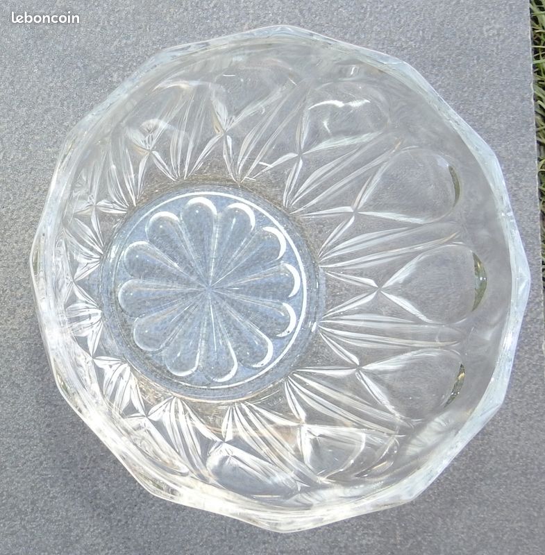 sucrier en verre fabriqué en France 14cm de diamètre