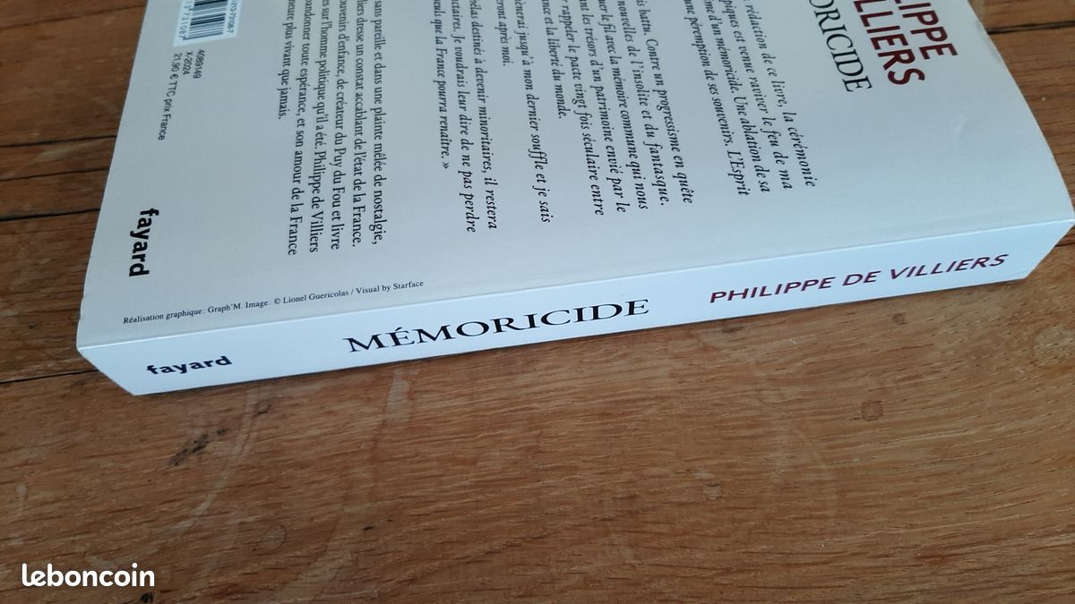 Livre Mémoricide de Philippe De Villiers (image 3)