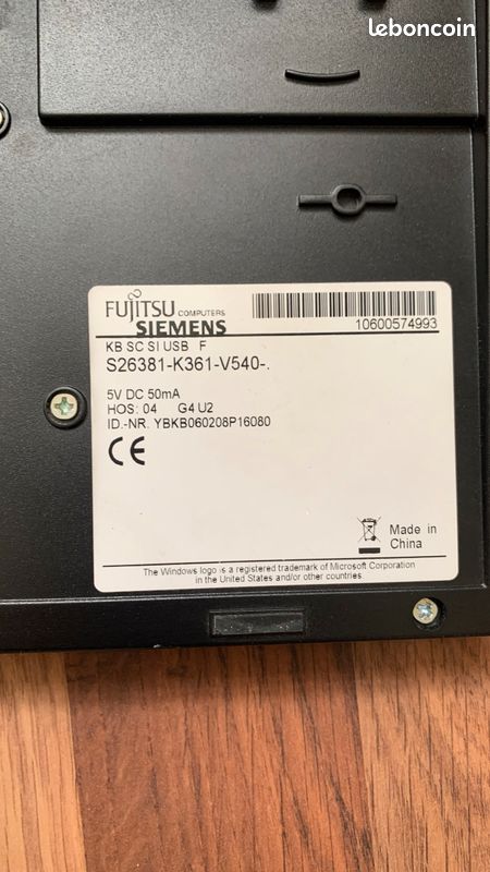 Clavier PC AZERTY USB Fujitsu Siemens (image 2)