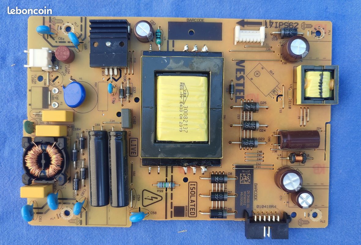 POWERBOARD CARTE ALIMENTATION GRANDIN UD55VGB18 VESTEL 17IPS72 170818R4 EUR 45,00 - FR