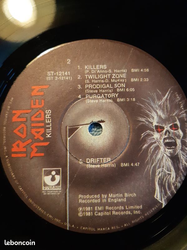 USA Vinyle 33t. IRON MAIDEN Killers - USA - 1981 – ST-12141 - (image 10)